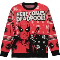 Difuzed Marvel Deadpool Here Comes Deadpool Knitted Jumper-Maat XXL (Diversen) Nieuw