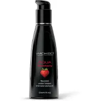 Wicked - Aqua glijmiddel aardbeien smaak 120 ml - 120ml