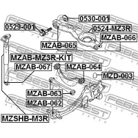 FEBEST MZAB-065 Draagarmrubber