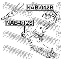 FEBEST NAB-012B Draagarmrubber