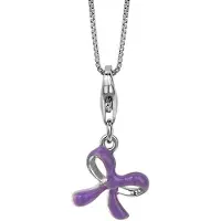 Orphelia Kids Pendant + Chain Purple Bow ZH-6059/1