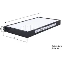 MAHLE ORIGINAL LA 634/S Interieurfilter