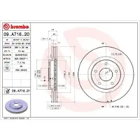 Brembo 09.A716.20 Remschijf