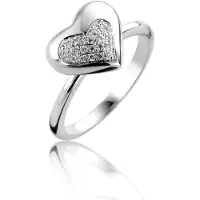 Orphelia Ring Hart Pave Zirconium Zilver 925 R-2081/50