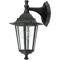 Rabalux Buitenlamp voor aan de muur, Ø210mm | Klassiek design | Zwart | Aluminium | Lamp, buitenlamp, buitenverlichting, wandlamp, muurverlichting
