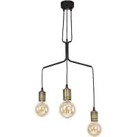 Jupiter Hanglamp BORNEO, zwart-messing, 3xE27x40W, metaal, afmetingen: 60x54x54cm, IP20,