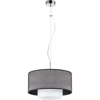 Jupiter Hanglamp AVEO, zwart-wit, 1xE27x40W, stoffen kap, afmetingen: 80x35x35cm, IP20, merk