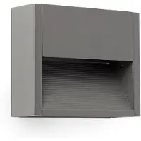 LOREFAR 70906, Wandlamp voor buiten, donkergrijs, aluminium, IP54, Klasse I, 3W