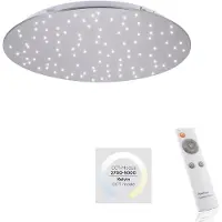 JUST LIGHT Design plafonnière staal met ster effect incl. LED - Lucci