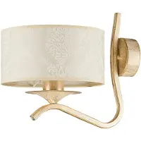 Jupiter Wandlamp Kaszmir Ecrie, dimbaar, crème / amber, Woon-/ Eetkamer, metaal, wandlamp