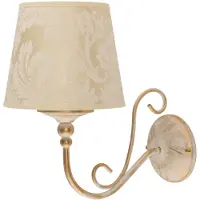 Jupiter Wandlamp Sofia Ecrie, dimbaar, crème / amber, Woon-/ Eetkamer, metaal, wandlamp