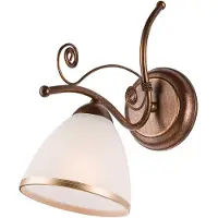 Lamkur Wandlamp Roma, dimbaar, bruin / roest, Woon-/ Eetkamer, metaal, Antiek, wandlamp
