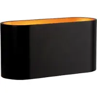 Spectrum LED Wandlamp Ovaal - Zwart Goud met G9 fitting - 80x80x160 mm