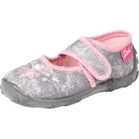 Beck Huisschoenen 'Tänzerin' grijs / pink / wit