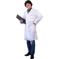 Witbaard doktersjas heren polyester wit