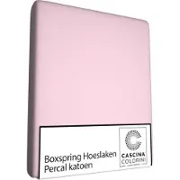 Cascina Colorini Boxspring / Waterbed Hoeslaken Rose (Percal)-200 x 200 cm