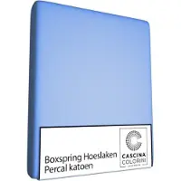 Cascina Colorini Boxspring / Waterbed Hoeslaken Bleu (Percal)-140 x 200 cm