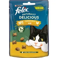 Felix 8x Kattensnack Naturally Delicious Kip 50 Gr