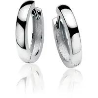 Zinzi zilveren oorringen 15 x 3mm glad met luxe klapsluiting ZIO191