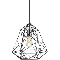 QAZQA Industriële hanglamp zwart - Framework Basic