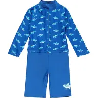 Playshoes UV-bescherming 'Hai' blauw / turquoise / zwart / wit