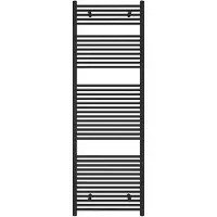 Guido Gusto Designradiator Sofia 180x60cm mat zwart 953W zij aansluiting