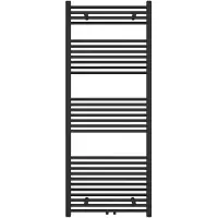 Guido Gusto Designradiator Sofia 150x60cm mat zwart 728W midden aansluiting