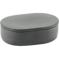 Serax Cose ovale opbergpot met deksel S 3,3x10,2 cm Dark Grey