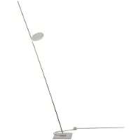 Catellani & Smith Lederam F1 Vloerlamp White varnished disc | Gold rod | White base
