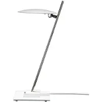 Catellani & Smith Lederam T1 Tafellamp White varnished disc | Satin rod | White base