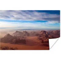PosterMonkey Poster Overzicht het rode gesteente van Wadi Rum - 180x120 cm XXL