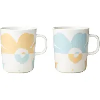 Marimekko Mok 25cl Gebloemd Blauw/oranje