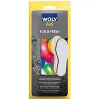 Woly Fun & Fresh Kids - Katoenen inlegzolen met frisse geur - Maat 29