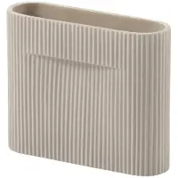 Muuto Ridge Vase 16,5 Cm - Vazen Aardewerk Beige - RIDVAS16A01