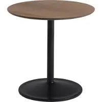 Muuto Soft Side Tafel Solid Smoked Oak|Black | Ø 48 H: 48 CM | Ø 18.9" H: 18.9"