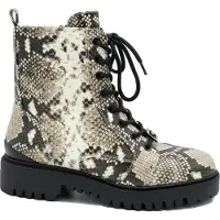GUESS dames enkellaarsjes van Anfibio met krokodillenprint