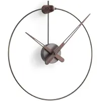 Nomon Micro Anda Wandklok Graphite Finished Brass|Walnut Wood