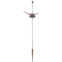 Nomon Punto Y Coma Wall Clock T - Graphite Steel Finish Walnut