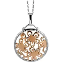 Orphelia Hanger + Ketting Flower Satin Rose ZH-4793