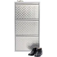 Kare design Kare Schoenenkast Caruso 3 Silver Geborsteld