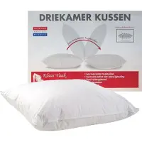Klaas Vaak Driekamer Kussen - Ganzendons en veren - 60x70 cm - Wit