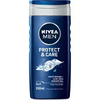 Nivea MEN Protect & Care Douchegel Mannen - 3-in-1 Shower Gel Met aloë vera - Shampoo - Voordeelverpakking - 6 x 250 ml