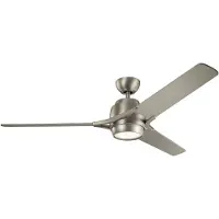 Elstead Lighting Plafondventilator Zeus | 152cm | Indoor | Nikkel