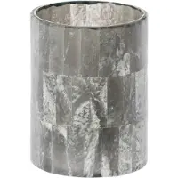 Riverdale | Sfeerlicht Ava glas grijs 10x10x13.5 cm waxinelichthouders | NADUVI