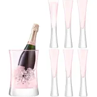 LSA International Champagne Serveerset L.S.A. Moya Pink (7-delig)