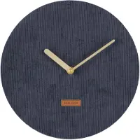 Karlsson Wandklok Corduroy Donkerblauw u00d8 25 cm