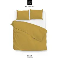 Zohome Zo Home Dekbedovertrek Katoen Satijn Satinado Uni - ochre gold 240x200/220cm