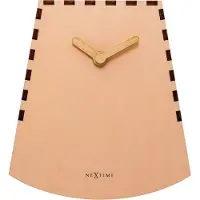 Nextime Rocky – Tafelklok – 20 cm – Hout – Zalm – Bewegende klok