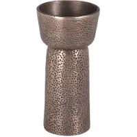 Casa Vivante Dakar Kandelaar - H22 x Ø11 cm - Aluminium - Antiek Koper