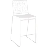 Mica Decorations Bueno Barkruk voor Buiten - 53 x 55 x 108 cm - Wit